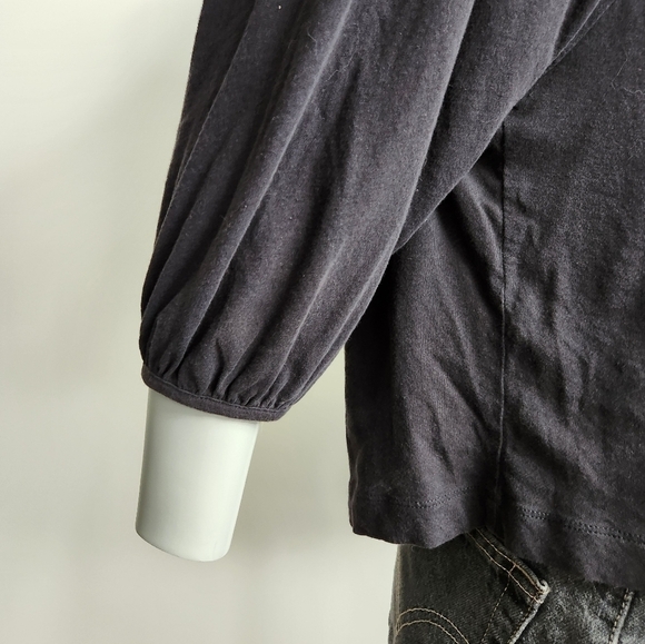 Everlane The Air Poet Black 3/4 Sleeve Crewneck Tee Shirt Size S - Picture 6 of 12